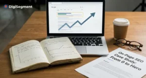 On-page SEO case study showing keyword ranking growth from zero to hero using proven strategies by Digi Segment