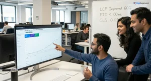 Core Web Vitals case study showing Digi Segment team analyzing LCP, CLS and FID improvements driving 3X revenue growth