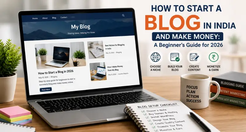 How to start a blog in India with blogging steps, WordPress setup, and monetization tips by Digi Segment (2026)