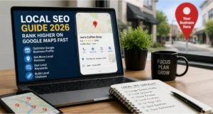 Local SEO guide showing Google Maps ranking strategies, business optimization, and local search growth by Digi Segment
