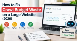 How to fix crawl budget waste on a large website (2026) – Digi Segment guide with Search Console crawl stats and URL fixes